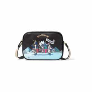 Bandolera Braccialini de cuero winter oasis negro San sebastian
