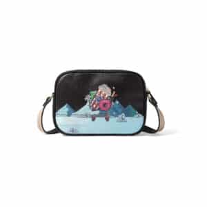 Bandolera Braccialini de cuero winter oasis negro San sebastian