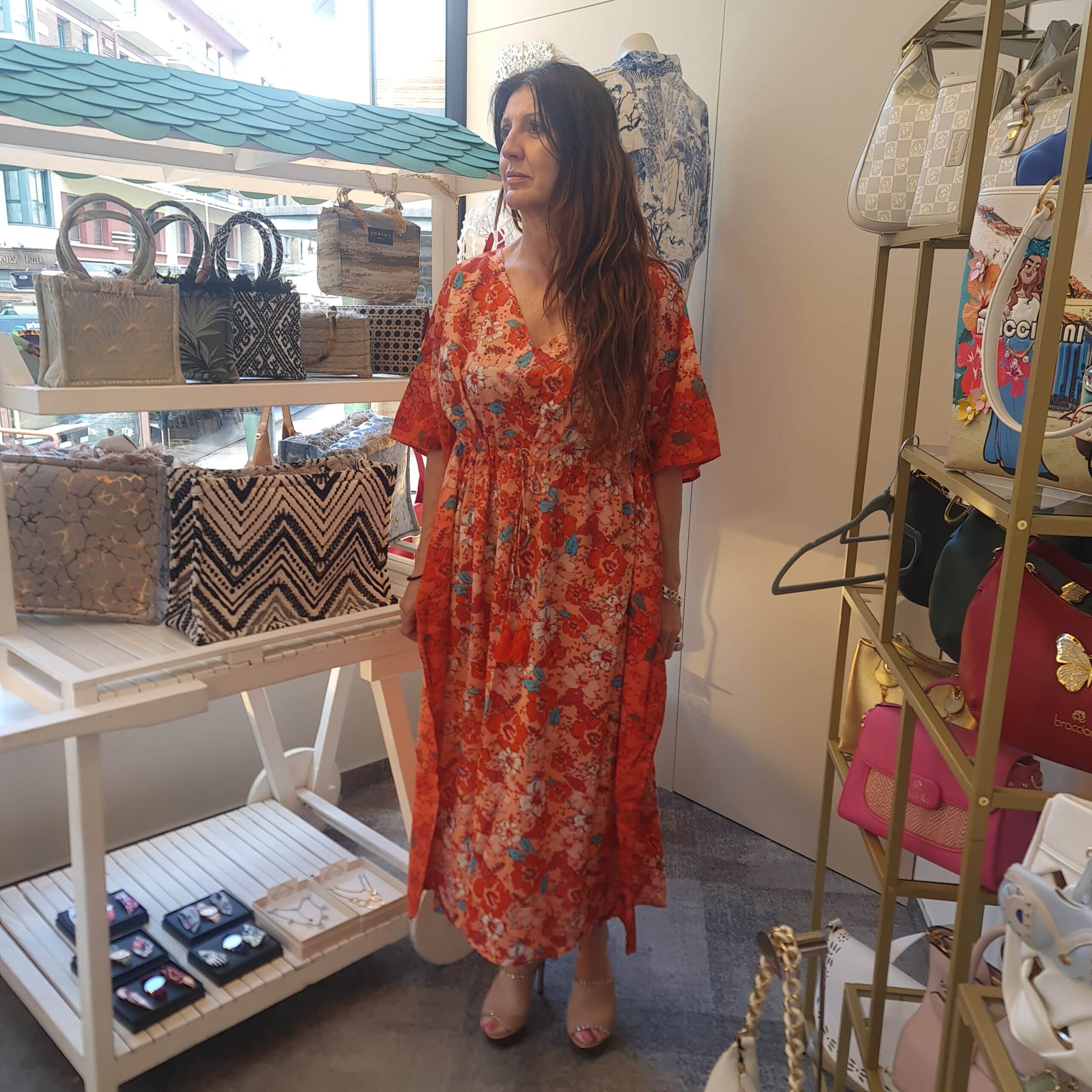 Caftan de algodón y seda. Vestido de verano pamplona unike Caftan de algodón y seda. Vestido de verano pamplona unike