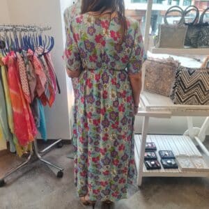 Caftan de algodón y seda. Vestido de verano pamplona unike