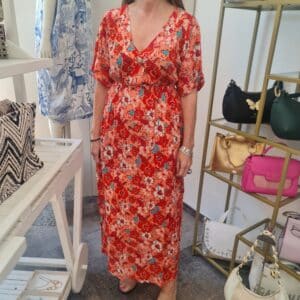 Caftan de algodón y seda. Vestido de verano pamplona unike
