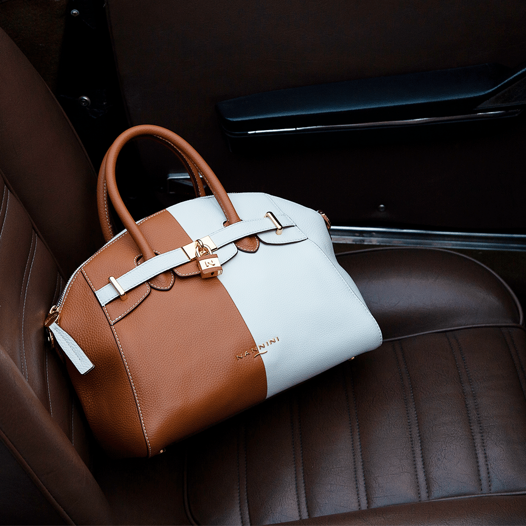 Bolsos de piel elegantes para mujer. Bolsos originales de piel Nannini en Pamplona