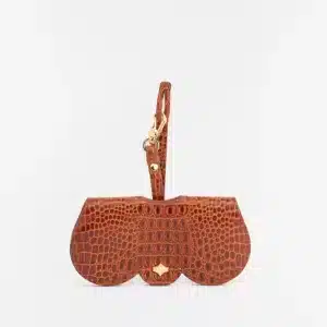 Complemento original Funda de Gafas de Cuero Vegano Any Di - Croc Cognac unike accesorio mujer vitoria