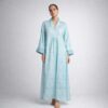 Caftan de algodón y seda. Vestido de verano Vitoria unike