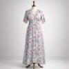 Caftan de algodón y seda. Vestido de verano pamplona unike
