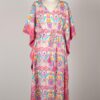 Caftan de algodón y seda. Vestido de verano pamplona unike