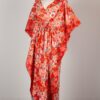 Caftan de algodón y seda. Vestido de verano pamplona unike