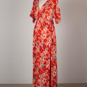 Caftan de algodón y seda. Vestido de verano pamplona unike