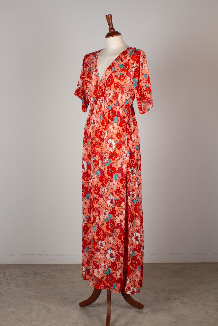 Caftan de algodón y seda. Vestido de verano pamplona unike Caftan de algodón y seda. Vestido de verano pamplona unike