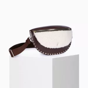 Bolso de piel artesanal smile clou laine choco, boutique en Pamplona especializada en accesorios de lujo.