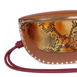 Riñonera minimalista de cuero de diseño francés en boutique Unike, accesorios de moda premium