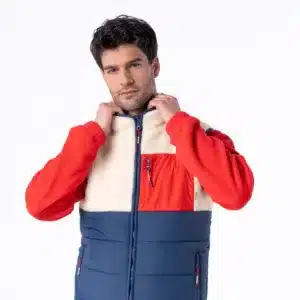 chaleco sin mangas hombre color marfil azul, look casual elegante para clima frío Pamplona